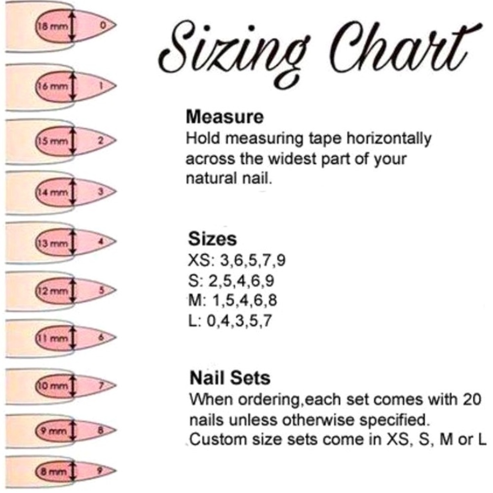Nail size chart - Picture 1 of 1